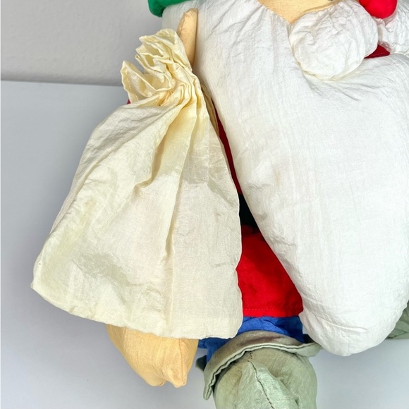 MAISON BLANCHE Vintage Santa Claus as Elf Stuffed Poly Plush Christmas Decor - Picture 5 of 13